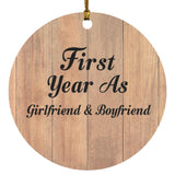First Year As Girlfriend & Boyfriend - Circle Ornament C