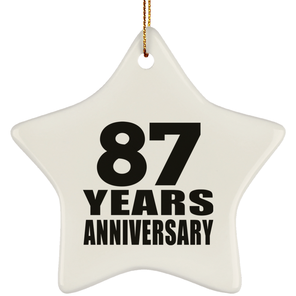 87th Anniversary 87 Years - Star Ornament