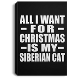 All I Want For Christmas Is My Siberian Cat - Canvas Portrait