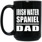 Irish Water Spaniel Dad - 15oz Coffee Mug Black