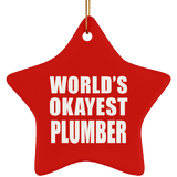 World's Okayest Plumber - Star Ornament