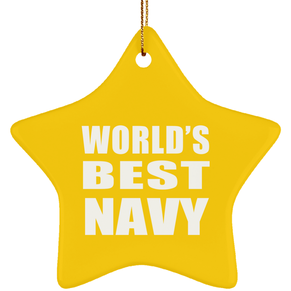 World's Best Navy - Star Ornament