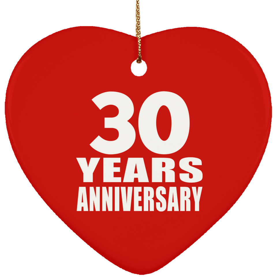 30th Anniversary 30 Years - Heart Ornament