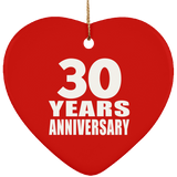 30th Anniversary 30 Years - Heart Ornament