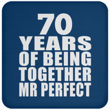70th Anniversary 70 Years Of Being Mr Perfect - Drink Coaster