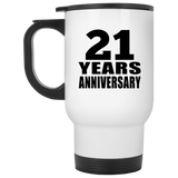 21st Anniversary 21 Years - White Travel Mug