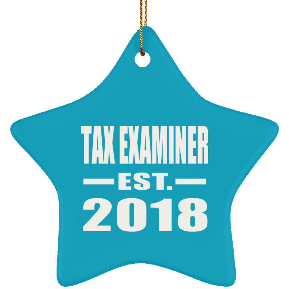 Tax Examiner Established EST. 2018 - Star Ornament