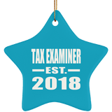 Tax Examiner Established EST. 2018 - Star Ornament