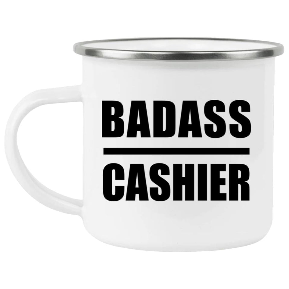 Badass Cashier - 12oz Camping Mug