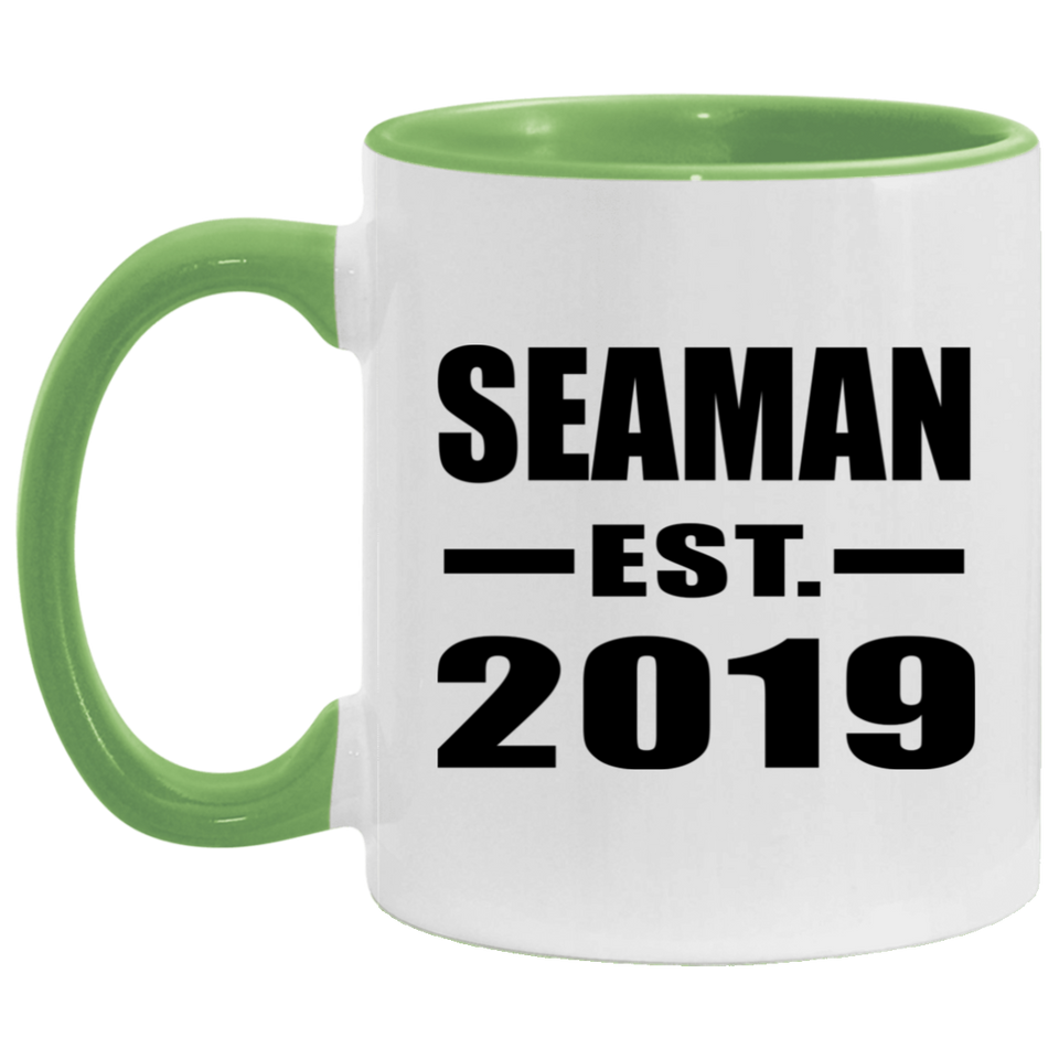 Seaman Established EST. 2019 - 11oz Accent Mug Green