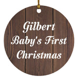 Gilbert Baby's First Christmas - Circle Ornament D