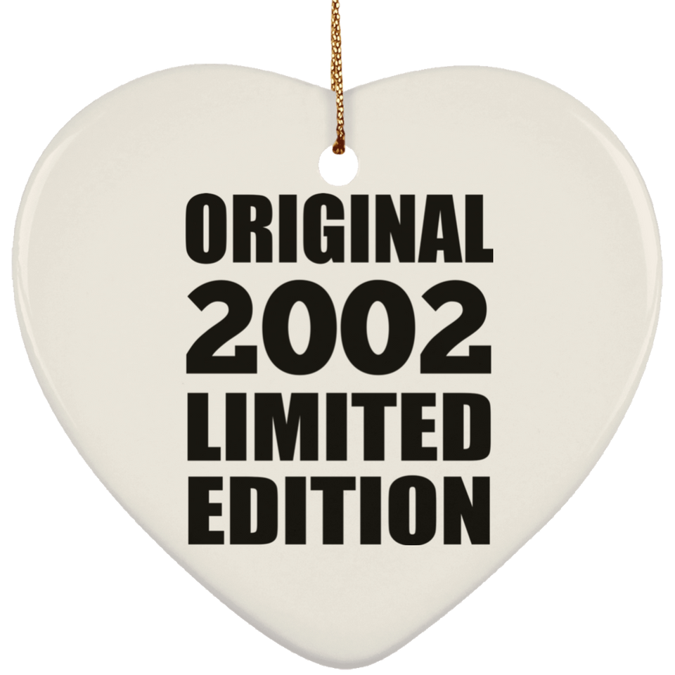 22nd Birthday Original 2002 Limited Edition - Heart Ornament