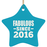 8th Birthday Fabulous Since 2016 - Star Ornament