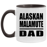 Alaskan Malamute Dad - 11oz Accent Mug Black
