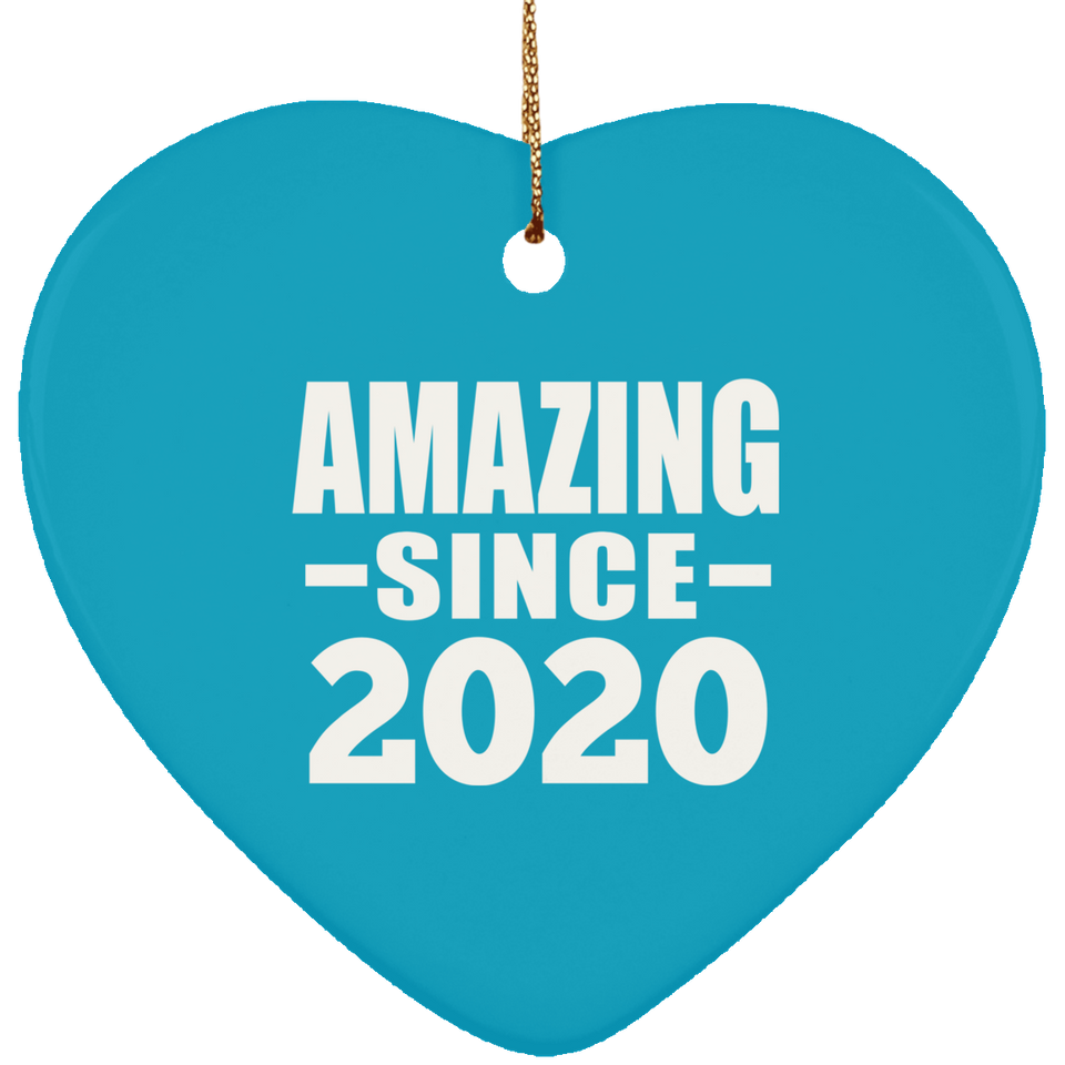 4th Birthday Amazing Since 2020 - Heart Ornament