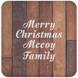 Merry Christmas Mccoy Family - Drink Coaster E