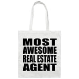 Most Awesome Real Estate Agent - Tote Bag White
