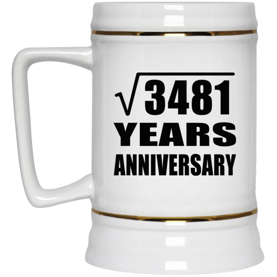 59th Anniversary Square Root of 3481 Years Anniversary - Beer Stein