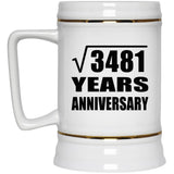 59th Anniversary Square Root of 3481 Years Anniversary - Beer Stein