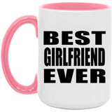 Best Girlfriend Ever - 15oz Accent Mug Pink