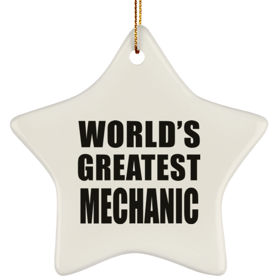 World's Greatest Mechanic - Star Ornament
