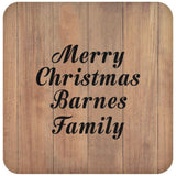Merry Christmas Barnes Family - Drink Coaster C