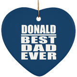 Donald Best Dad Ever - Heart Ornament