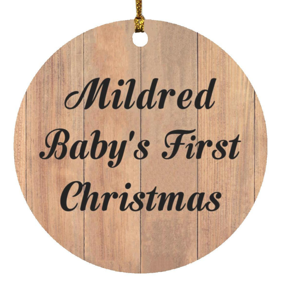 Mildred Baby's First Christmas - Circle Ornament C
