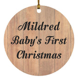 Mildred Baby's First Christmas - Circle Ornament C