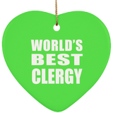World's Best Clergy - Heart Ornament