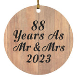 88 Years As Mr & Mrs 2023 - Circle Ornament C