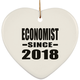 Economist Since 2018 - Heart Ornament