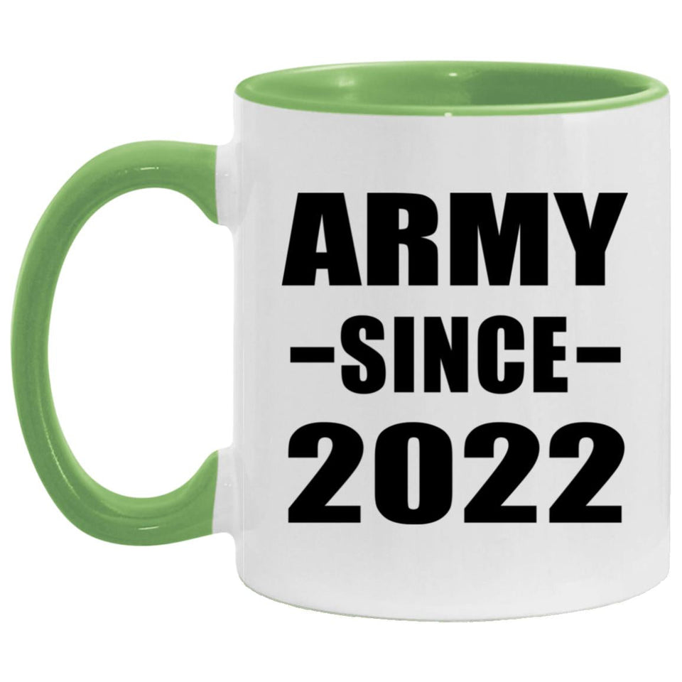 Army Since 2022 - 11oz Accent Mug Green