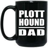 Plott Hound Dad - 15oz Coffee Mug Black