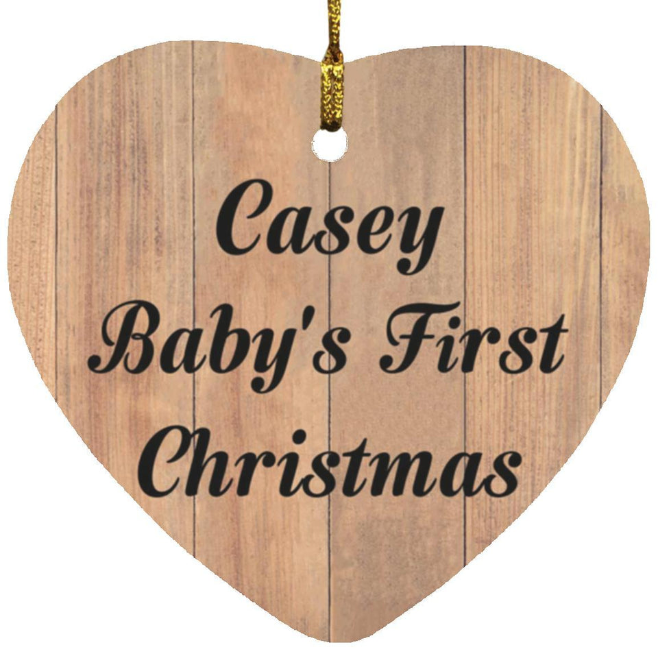 Casey Baby's First Christmas - Heart Ornament C
