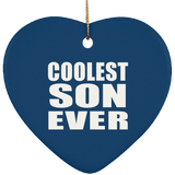 Coolest Son Ever - Heart Ornament