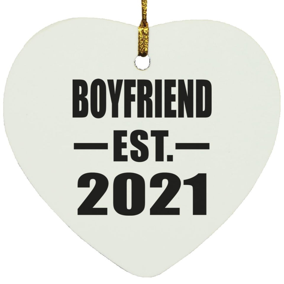 Boyfriend Established EST. 2021 - Heart Ornament