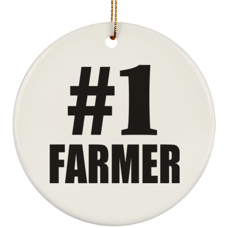 Number One #1 Farmer - Circle Ornament