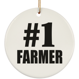 Number One #1 Farmer - Circle Ornament