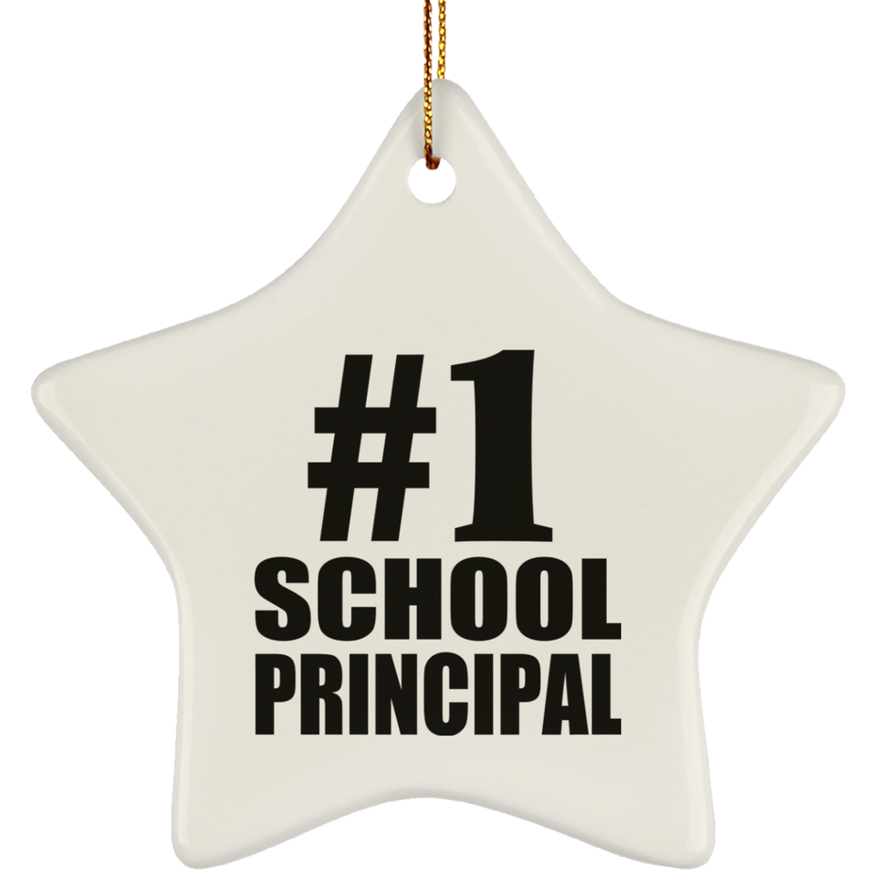 Number One #1 School Principal - Star Ornament