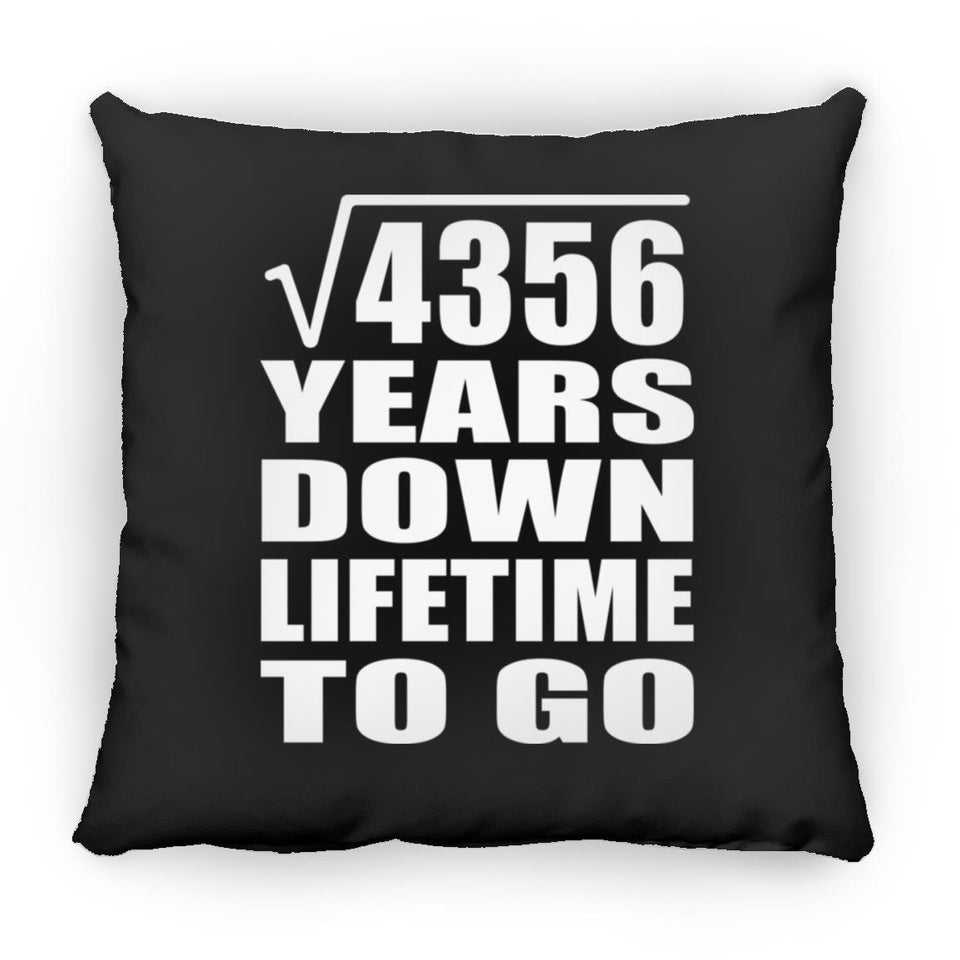66th Anniversary Square Root of 4356 Years Lifetime To Go - Throw Pillow Black