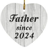 Father Since 2024 - Heart Ornament F