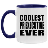 Coolest PR Executive Ever - 11oz Accent Mug Purple