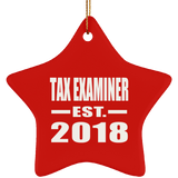 Tax Examiner Established EST. 2018 - Star Ornament