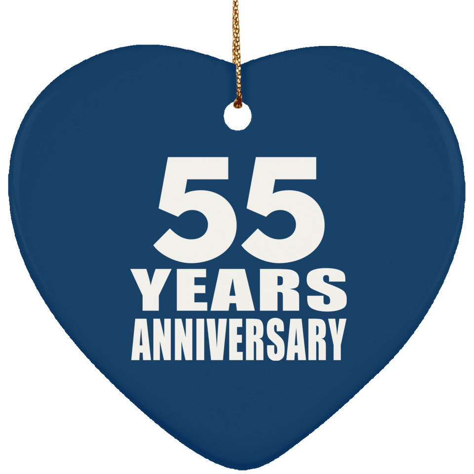 55th Anniversary 55 Years - Heart Ornament