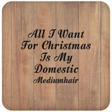 All I Want For Christmas Is My Domestic Mediumhair - Drink Coaster C