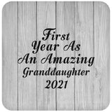 First Year As An Amazing Granddaughter 2021 - Drink Coaster F