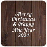 Merry Christmas & Happy New Year 2024 - Drink Coaster D