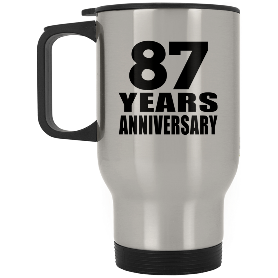 87th Anniversary 87 Years - Silver Travel Mug