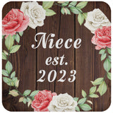 Niece Established Est. 2023 - Drink Coaster A